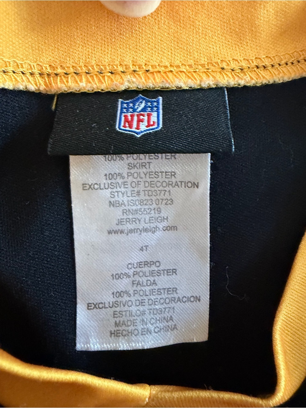 NFL Girls Black and Gold Steelers Tutu game day Dress - Picture 4 of 4